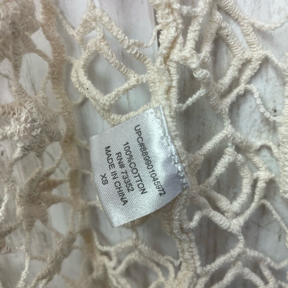 It's Our Time Ivory Crochet Vest with Fringe size XS - Picture 5 of 9